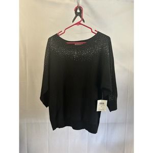 89th + Madison (Style S1091AM2289 Black ) with Rhinestone accent XL NWT